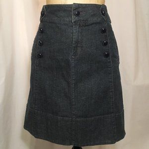 Anthropologie IDRA Blue Denim Straight Short Skirt